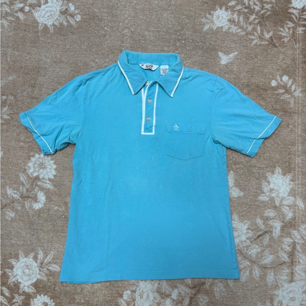 Original Penguin Men's Aqua Polo Shirt
